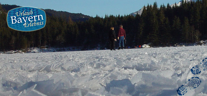 Eislaufen in der Natur in Bayern